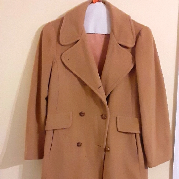 Women's Wool New England Machintosh Beige Peacoat (L) - Picture 11 of 16